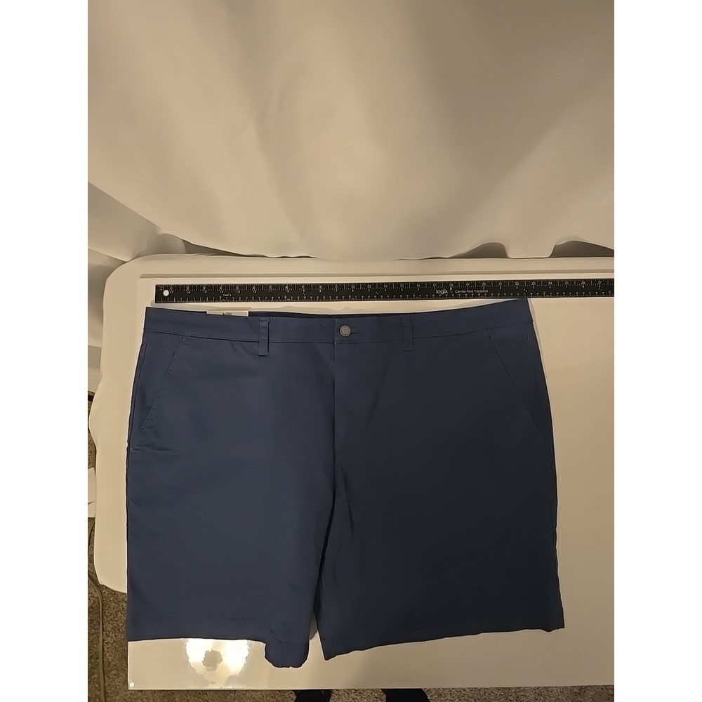 Member's Mark Men's Flat Front 9 Inch Inseam Twill Shorts Blue  Size 44 NWT New